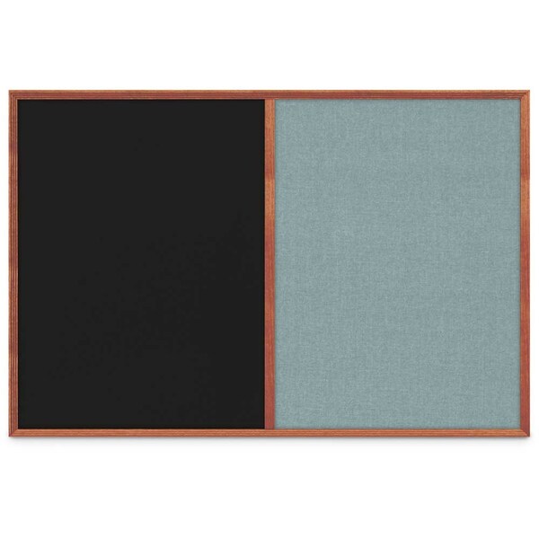 Slim Style Indoor Enclosed Corkboard, 30", UV503SC-BRONZE-CORK